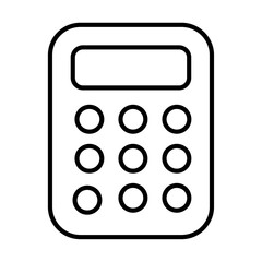 電卓のアイコンイラスト（線画）002