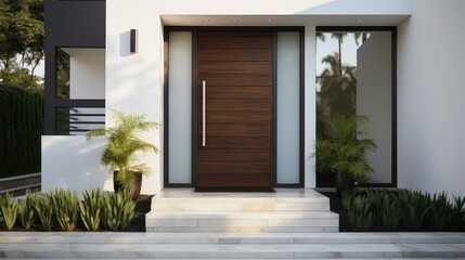 minimalist front door of home