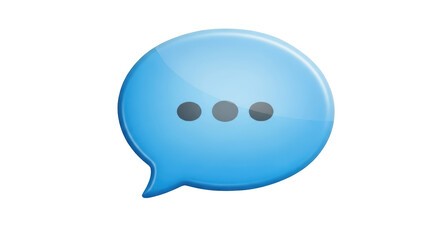 Isolated Speech Bubble with Dots