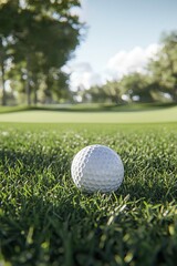 Golf ball on a golf course