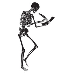 Clean lines and full form &ndash; Human skeleton silhouette illustrated through refined Human skeleton vector &ndash; Human skeleton illustration

