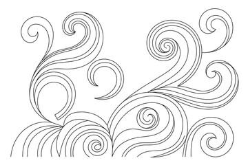 Fototapeta premium Abstract swirls and flowing lines. Intricate design. 