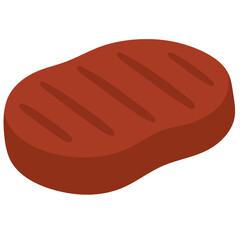 vector illustration of an steak