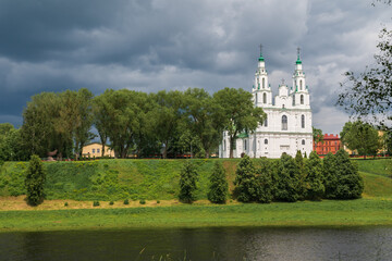 Saint Sophia Cathedral church. Polotsk city, Belorussia .Polotsk landscape.