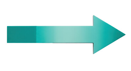 Isolated Teal Arrow Pointing Right