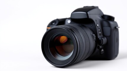 Fototapeta premium Professional DSLR camera isolated on white background