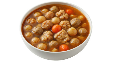 Isolated Bowl of Meatball Soup