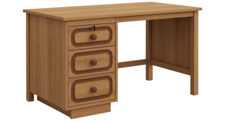 Isolated Wooden Desk