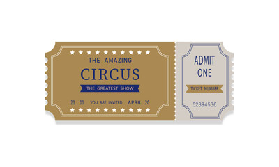 Circus ticket template.