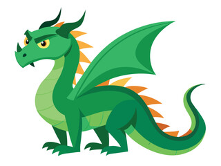 Fototapeta premium green dragon cartoon