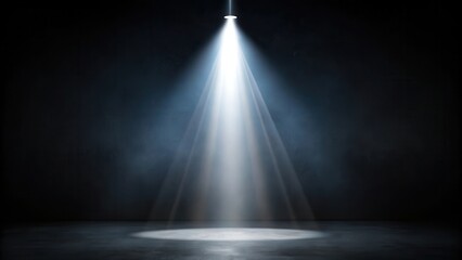 Obraz premium Dark background with a single spotlight shining on a mysterious object , isolation, glow, isolation