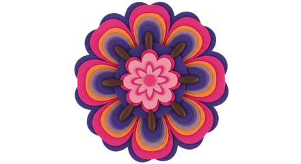 Isolated Colorful Flower