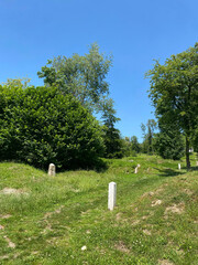 View of the remnants of Fleury-devant-Douaumont, France, where only craters remain, marking the devastation of World War I battles