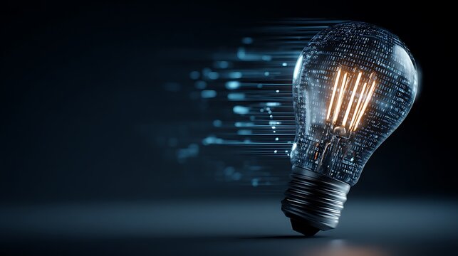 Lightbulb innovation technology idea concept digital transformation ai artificial intelligence future solutions