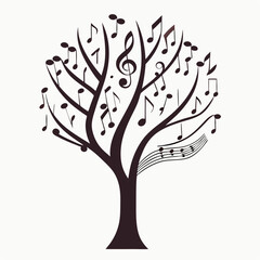 Obraz premium Musical Rhythm Tree