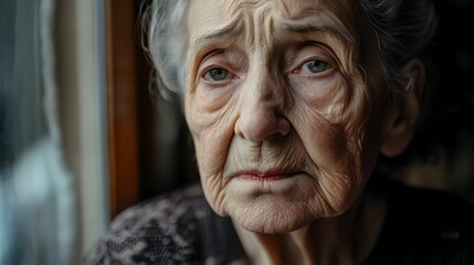 starsza kobieta, portret kobiety, smutna kobieta, 80 lat, dojrzała kobieta, naturalne światło, miękkie światło, płytka głębia ostrości, obiektyw 85mm, portret 85mm, przysłona f1.8, niska czułość ISO, 
