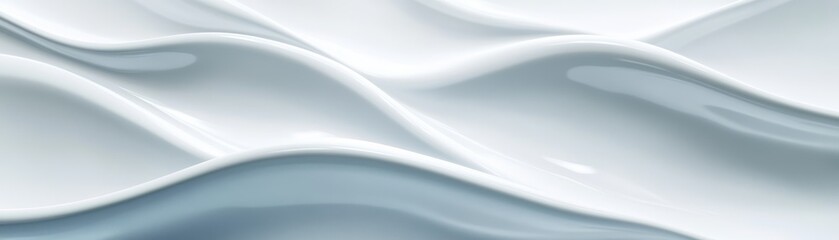 Obraz premium Abstract White Fluid Wave Background, wave, abstract background