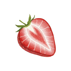 vector watercolor strawberry /水彩テイストのいちごイラスト