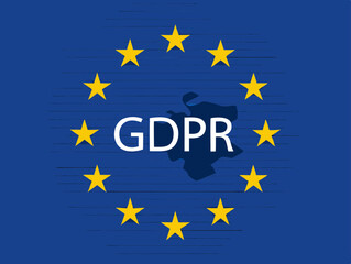 GDPR euro flag. Vector illustration