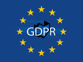 GDPR euro flag. Vector illustration