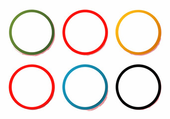 Empty Circle Stickers collection. Circle Banners. Vector illustration