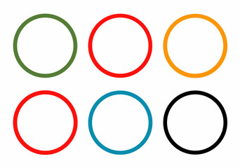 Empty Circle Stickers collection. Circle Banners. Vector illustration