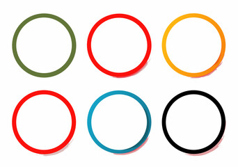 Empty Circle Stickers collection. Circle Banners. Vector illustration