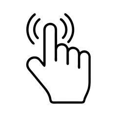 Hand click icon. Vector illustration