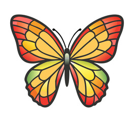 Colorful butterfly . Vector illustration