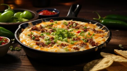Fototapeta premium fundido cheese mexican food background