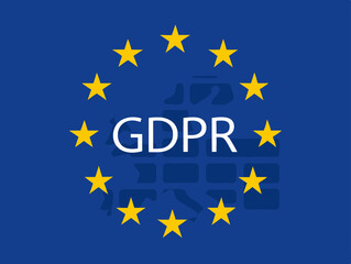 GDPR euro flag. Vector illustration