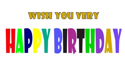 Bright Happy Birthday Graphic for Celebrations