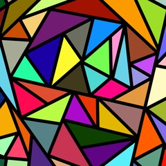 Triangle geometric black color background