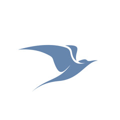 abstract beach bird logo design