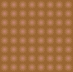 Soft pink floral spirals dance across a warm ochre canvas, creating a rhythmic, soothing pattern with gentle retro charm