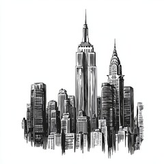 Tudor manhattan rod hand sketch print design. college text print, Creative studio city vibes vector graphic artwork. New york city hand drawing. New York design studio t shirt print design.