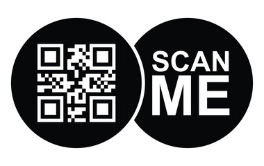 Scan QR code icon. Digital scanning qr code. QR code scan for smartphone. QR code for payment. Scan QR code symbol