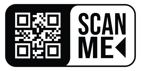 Scan QR code icon. Digital scanning qr code. QR code scan for smartphone. QR code for payment. Scan QR code symbol