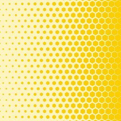 Halftone hexagonal abstract geometric technology background