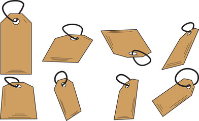 The illustration of price tag mock up