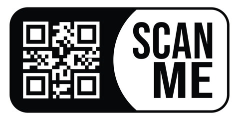 Scan QR code icon. Digital scanning qr code. QR code scan for smartphone. QR code for payment. Scan QR code symbol