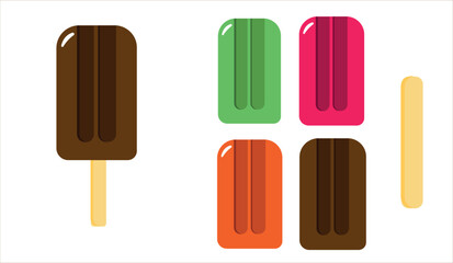Ice Cream Vector Set for Summer Designs, Sweet Summer, icecream icons, patterns, illustration