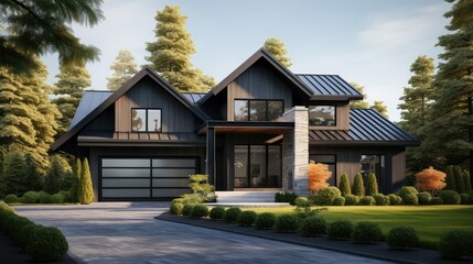 Naklejka premium contemporary black shingles