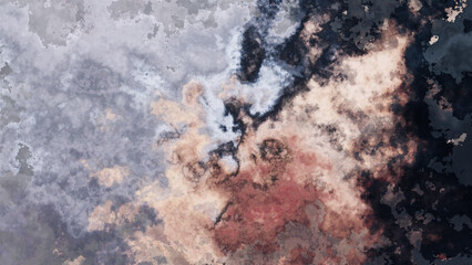 4K watercolor abstract digital texture with grainy marbled effect.