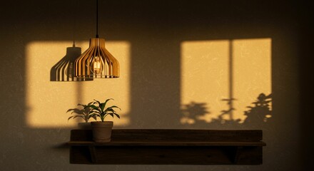 Sunlight shadows interior design