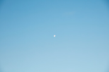 Crescent Moon in a Clear Blue Sky