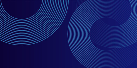 Abstract glowing geometric lines on dark background. Elegant shiny blue rounded lines pattern. Modern futuristic graphic. Suit for poster, banner, brochure, modern arts