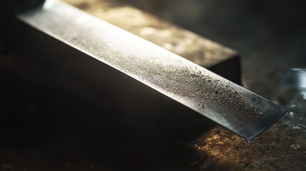 Sharpening a blade on a whetstone
