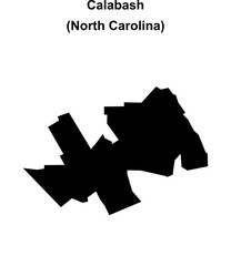 Calabash (North Carolina) blank outline map
