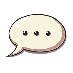 Obraz premium Typing Dots, a horizontal speech bubble with three animated dots inside | Communication Icon Set